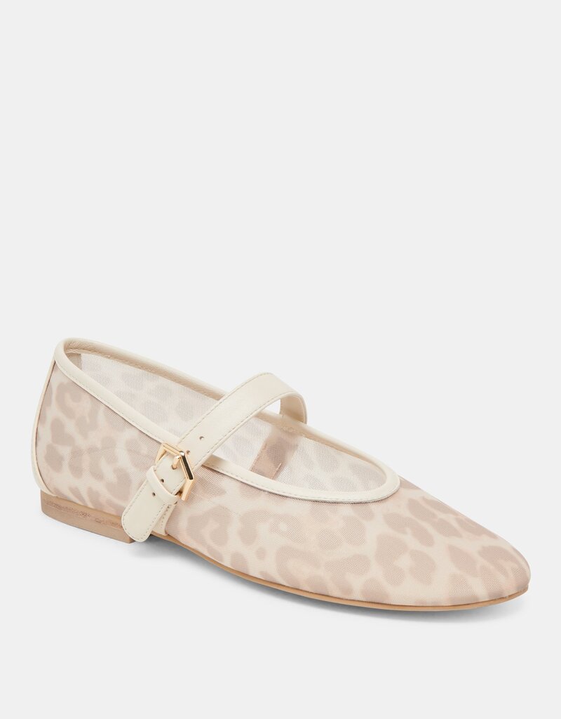 Dolce Vita Roslyn Ballet Flat - White Leopard Mesh