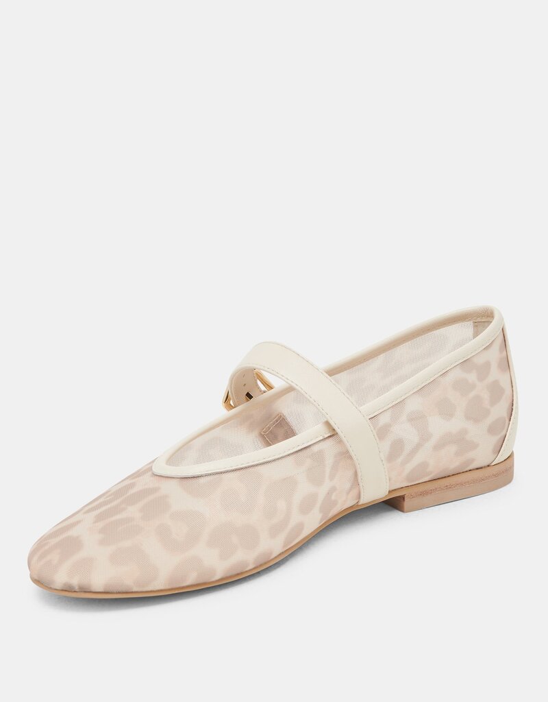 Dolce Vita Roslyn Ballet Flat - White Leopard Mesh