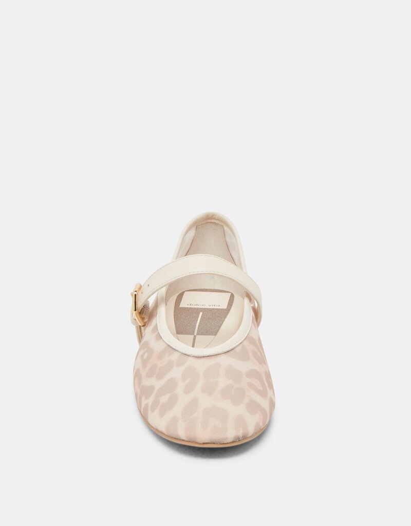 Dolce Vita Roslyn Ballet Flat - White Leopard Mesh