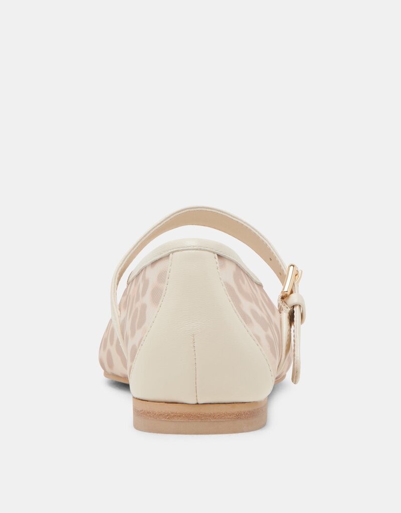 Dolce Vita Roslyn Ballet Flat - White Leopard Mesh