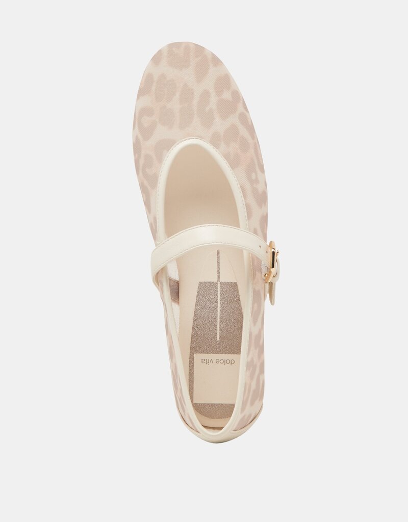Dolce Vita Roslyn Ballet Flat - White Leopard Mesh