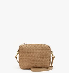 Clare V. Midi Sac - Clay Nappa & Suede Woven Checker
