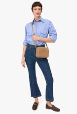 Clare V. Midi Sac - Clay Nappa & Suede Woven Checker