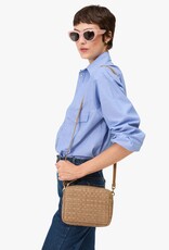 Clare V. Midi Sac - Clay Nappa & Suede Woven Checker