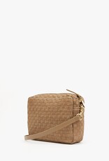 Clare V. Midi Sac - Clay Nappa & Suede Woven Checker