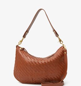 Clare V. Moyen Messenger - Hazelnut Woven Zig Zag