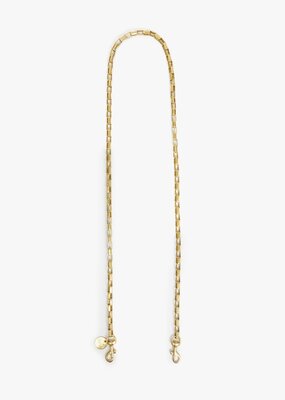 Clare V. Crossbody Strap - Brass Box Chain