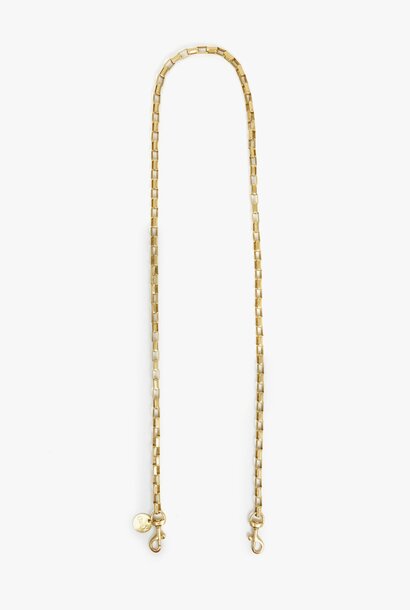 Crossbody Strap - Brass Box Chain