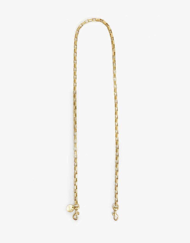 Clare V. Crossbody Strap - Brass Box Chain