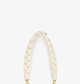 Clare V. Shoulder Strap - Cream Braided Nappa