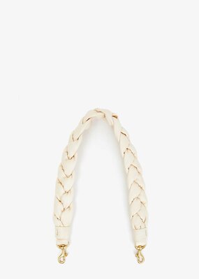 Clare V. Shoulder Strap - Cream Braided Nappa