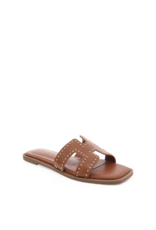 Billini Gordy Sandal - Tan & Gold Studs