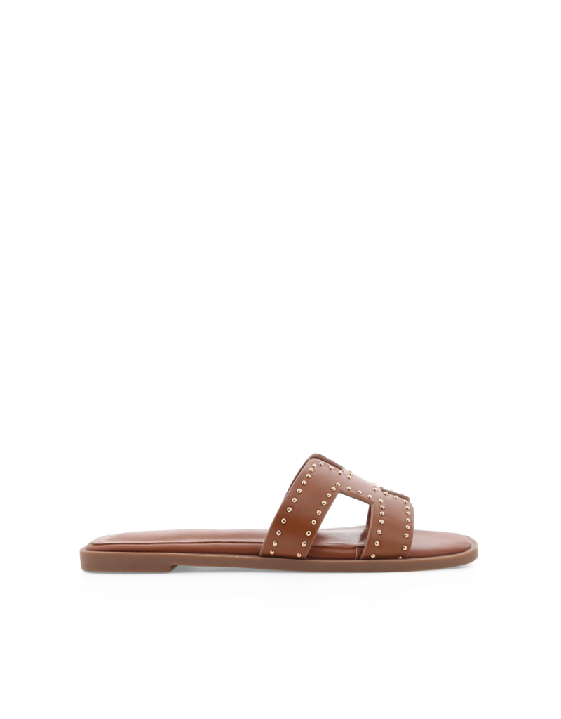 Billini Gordy Sandal - Tan & Gold Studs