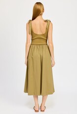 En Saison Wren Mixed Media Midi Dress