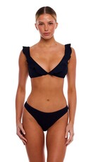 Love & Bikinis Cozumel Ruffles Bikini Top - Black