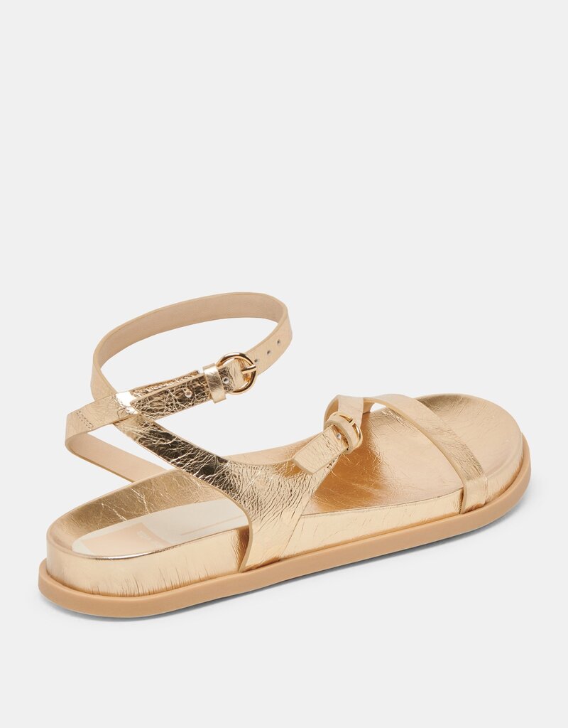Dolce Vita Darlis Sandal - Gold Distressed Leather