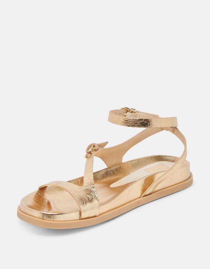 Dolce Vita Darlis Sandal - Gold Distressed Leather