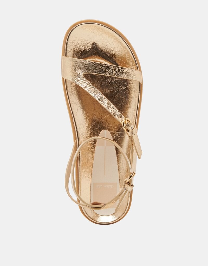 Dolce Vita Darlis Sandal - Gold Distressed Leather