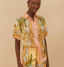 Farm Rio Multicolor Banana Royalty Kaleidoscope Shorts