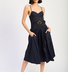 En Saison Melody Mixed Media Dress