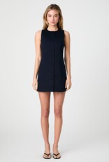 French Connection Cotton Sateen Round Neck Mini Dress