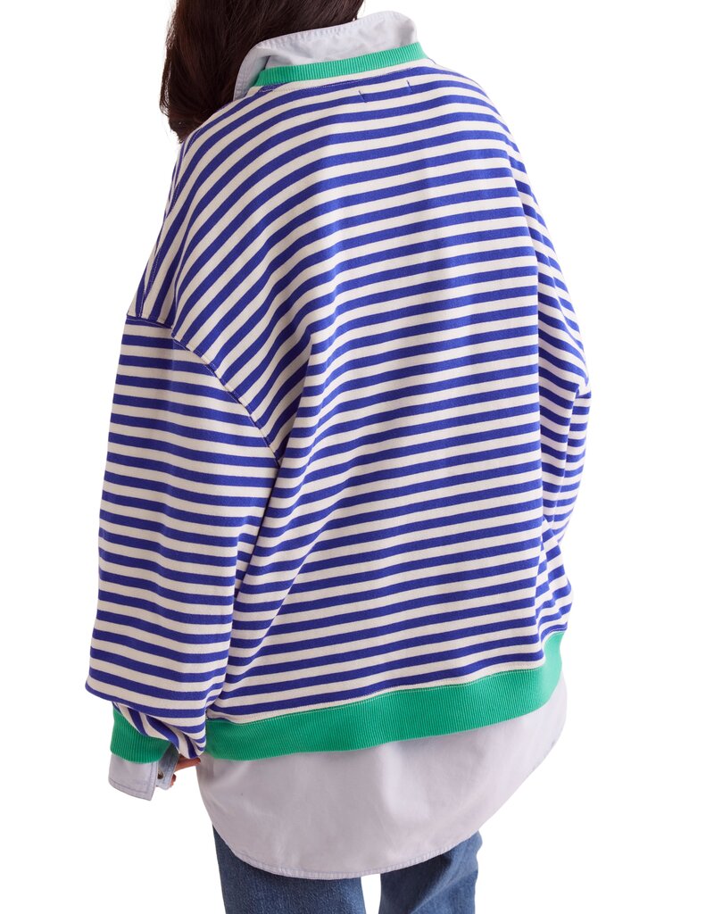 Free People Classic Striped Oversized Crewneck