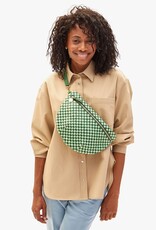 Clare V. Grande Fanny - Fern & Mist Woven Checker
