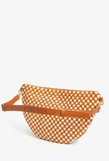 Clare V. Grande Fanny - Natural & Cream Woven Checker