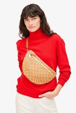 Clare V. Grande Fanny - Natural & Cream Woven Checker