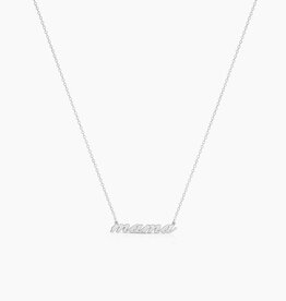 Thatch Mama Script Necklace - Silver