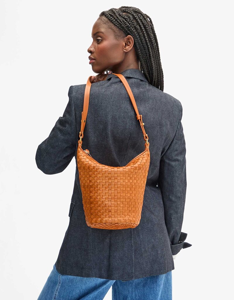 Clare V. Petite Jeanne - Natural Woven Checker