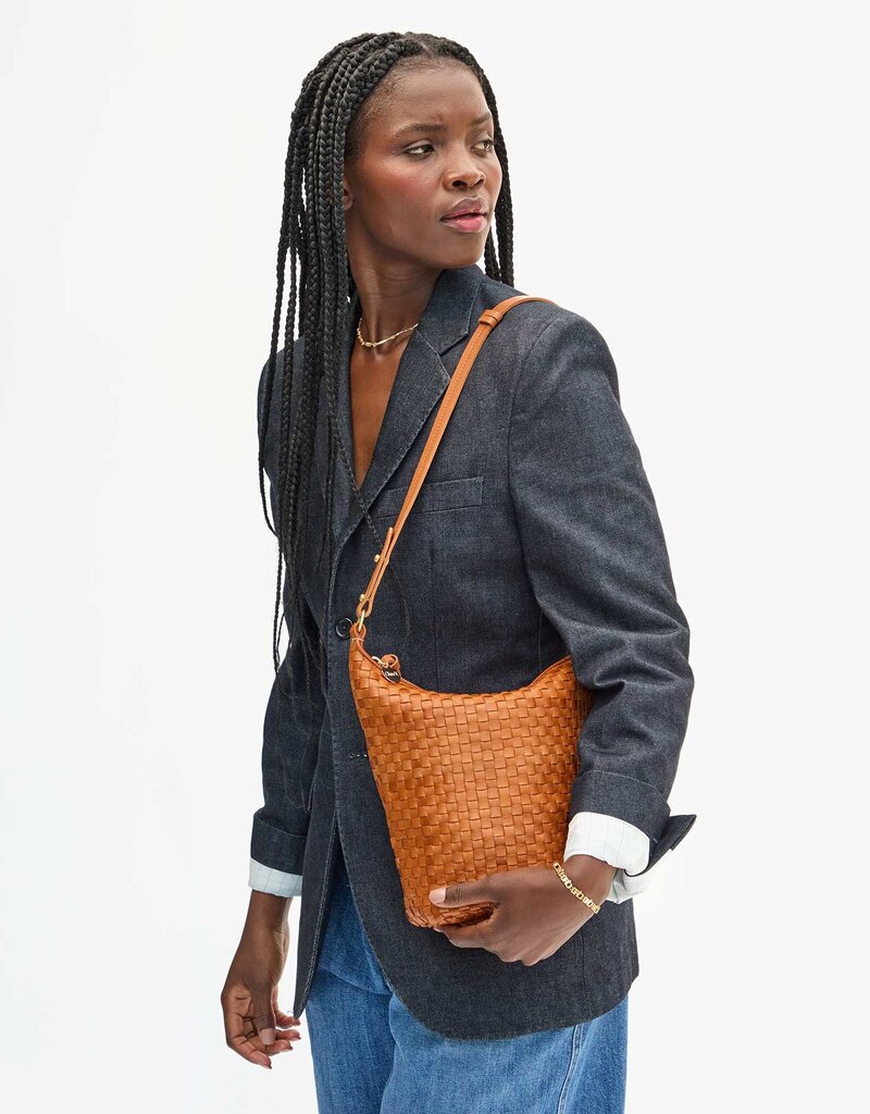 Clare V. Petite Jeanne - Natural Woven Checker