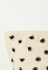 B-Low the Belt Gia Grommet Clutch - Bone Silver