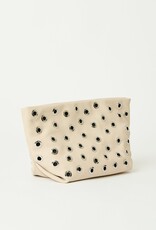 B-Low the Belt Gia Grommet Clutch - Bone Silver
