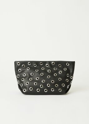 B-Low the Belt Gia Grommet Clutch - Black Silver