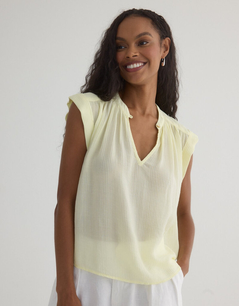 Bella Dahl Shirred Pullover Cap Sleeve