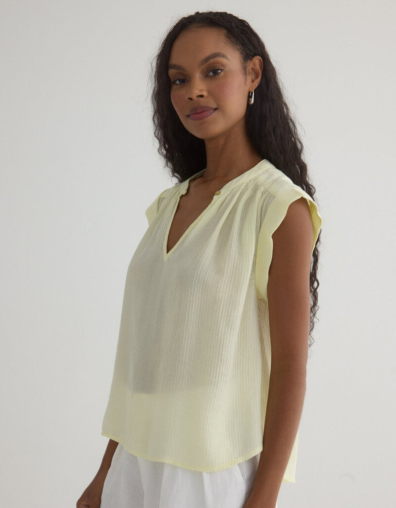 Bella Dahl Shirred Pullover Cap Sleeve