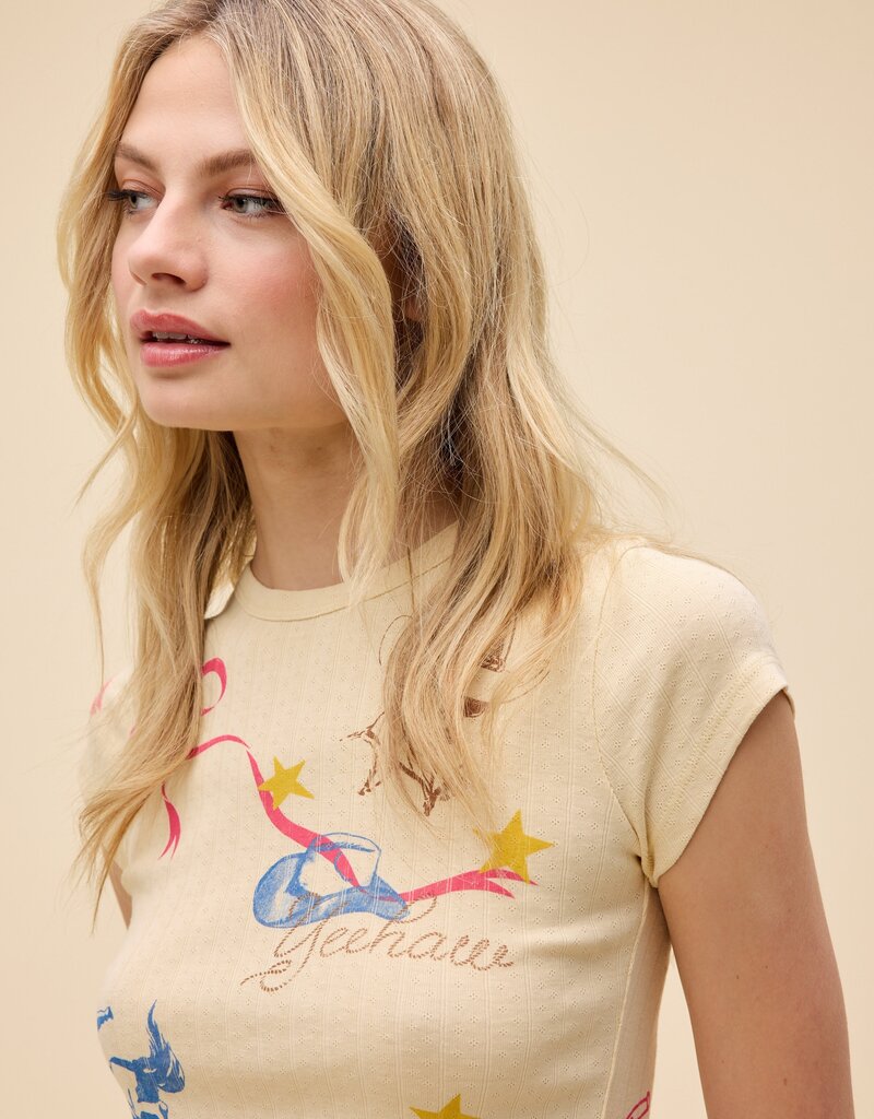 Daydreamer Western Flash Pointelle Tee