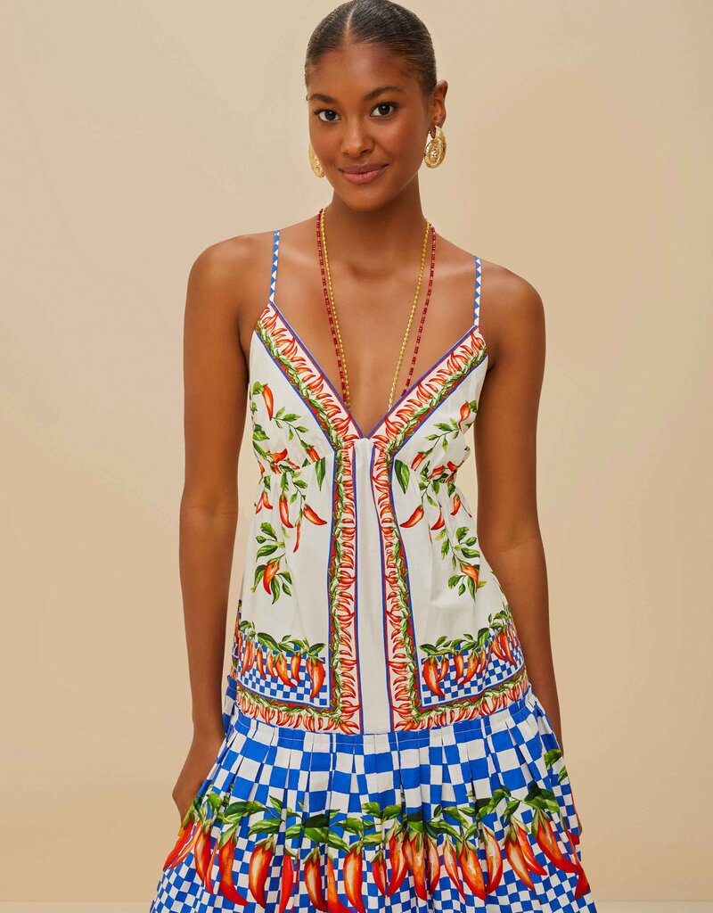 Farm Rio Picnic Peppers Mini Dress