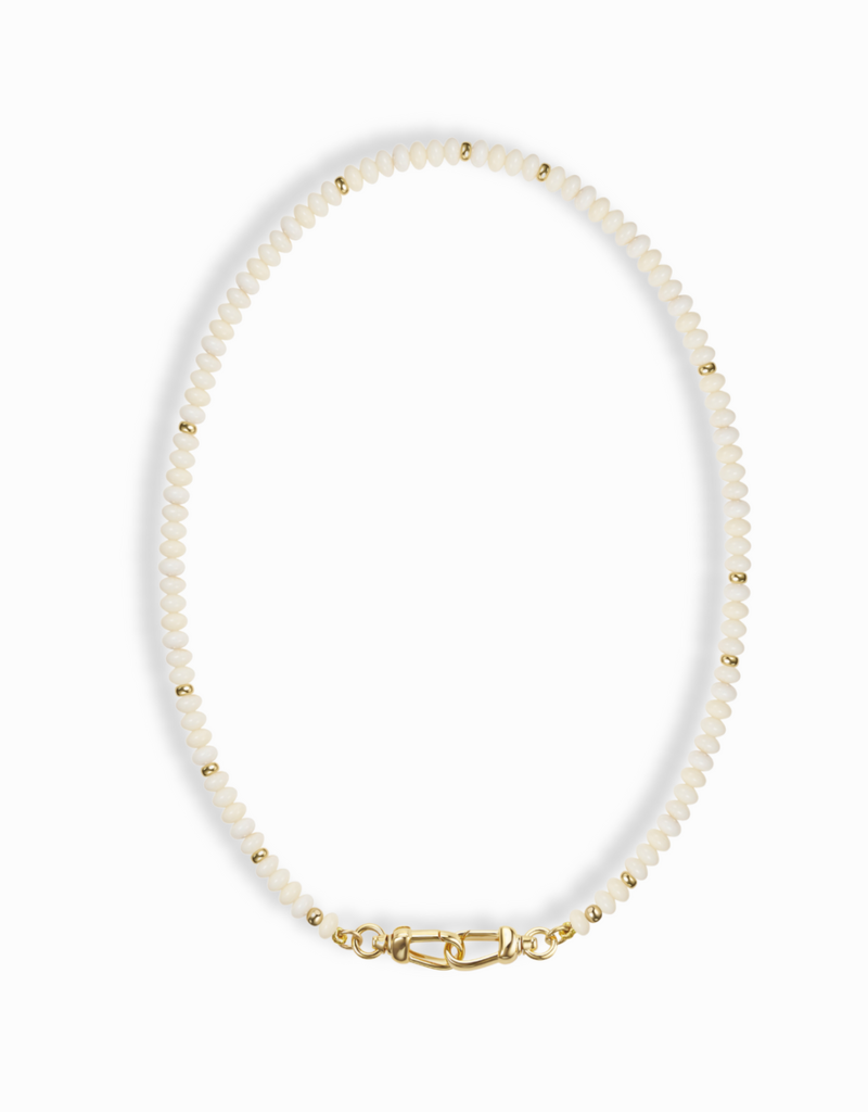 Sonia Gemstone Necklace - Coconut