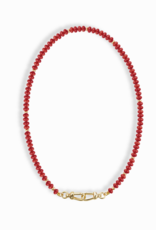 Sonia Gemstone Necklace - Tomato