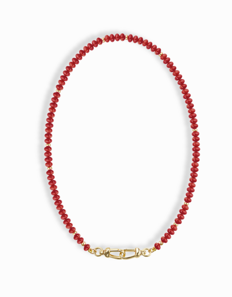 Sonia Gemstone Necklace - Tomato