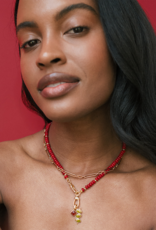 Sonia Gemstone Necklace - Tomato