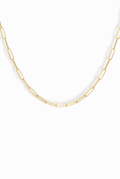 Gene Paperclip Chain Necklace - Gold