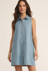 Z Supply New Light Denim Mini Dress