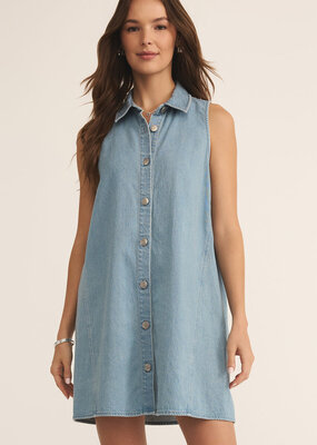 Z Supply New Light Denim Mini Dress