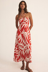 Z Supply Elodi Palm Floral Midi Dress