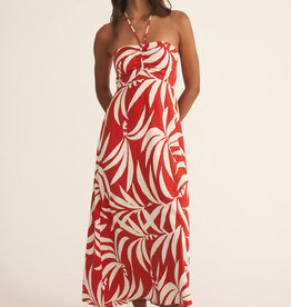 Z Supply Elodi Palm Floral Midi Dress