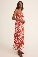 Z Supply Elodi Palm Floral Midi Dress
