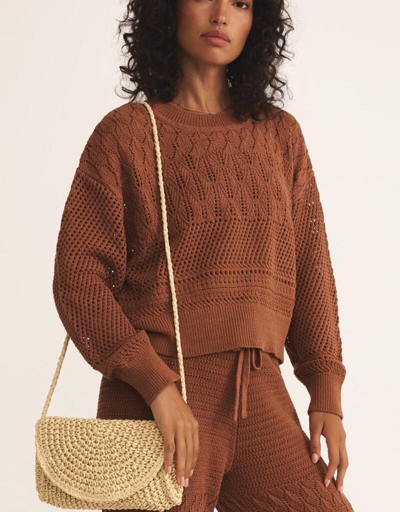 Z Supply Sand Dollar Mini Straw Bag